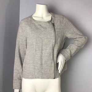 JACK BB Dakota Womens Isobell Brown Linen Blend Zip Front Moto Jacket